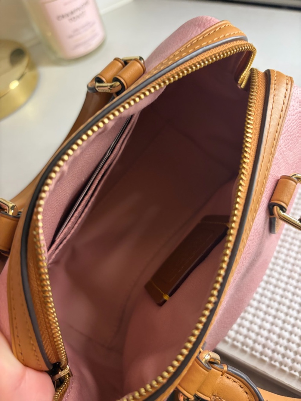 Coach Powder Pink Mini Rowan - Picture 9 of 13